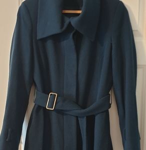TOPSHOP LONG COWL NECK TRENCH COAT WOOL